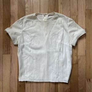 Vintage 60s Ivory Penny Potter Pleated Top
